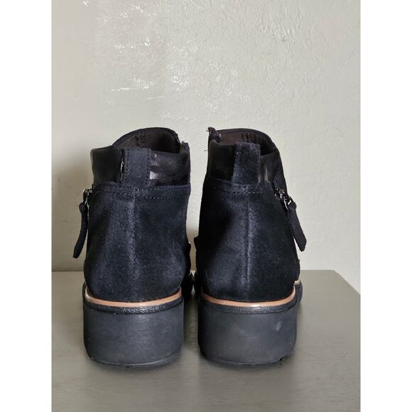 Clarks Collection, Sharon Ease, Black Suede, Leather, Ankle Booties, Size 8 - Picture 5 of 11